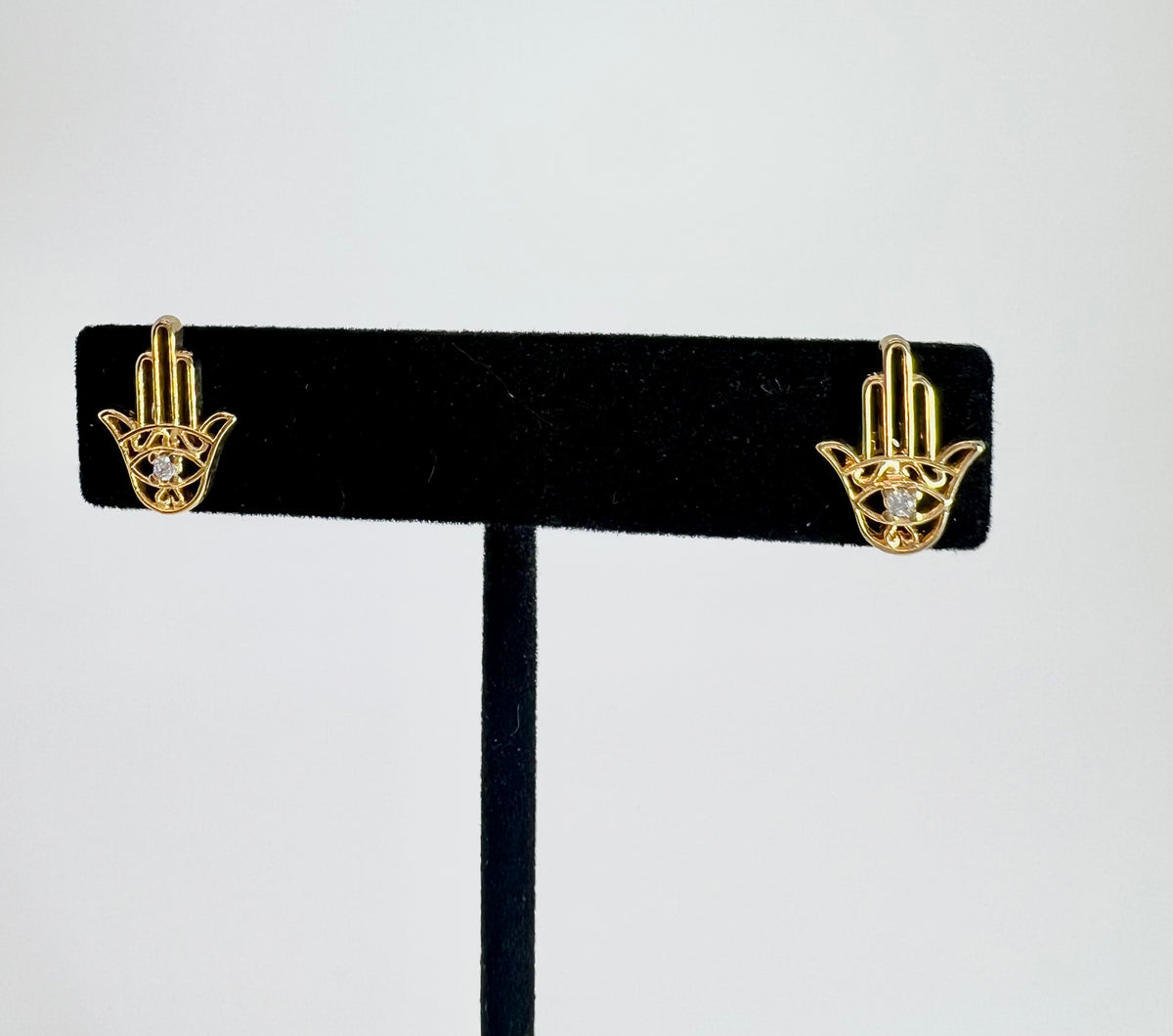 Hamsa Hand CZ Stud