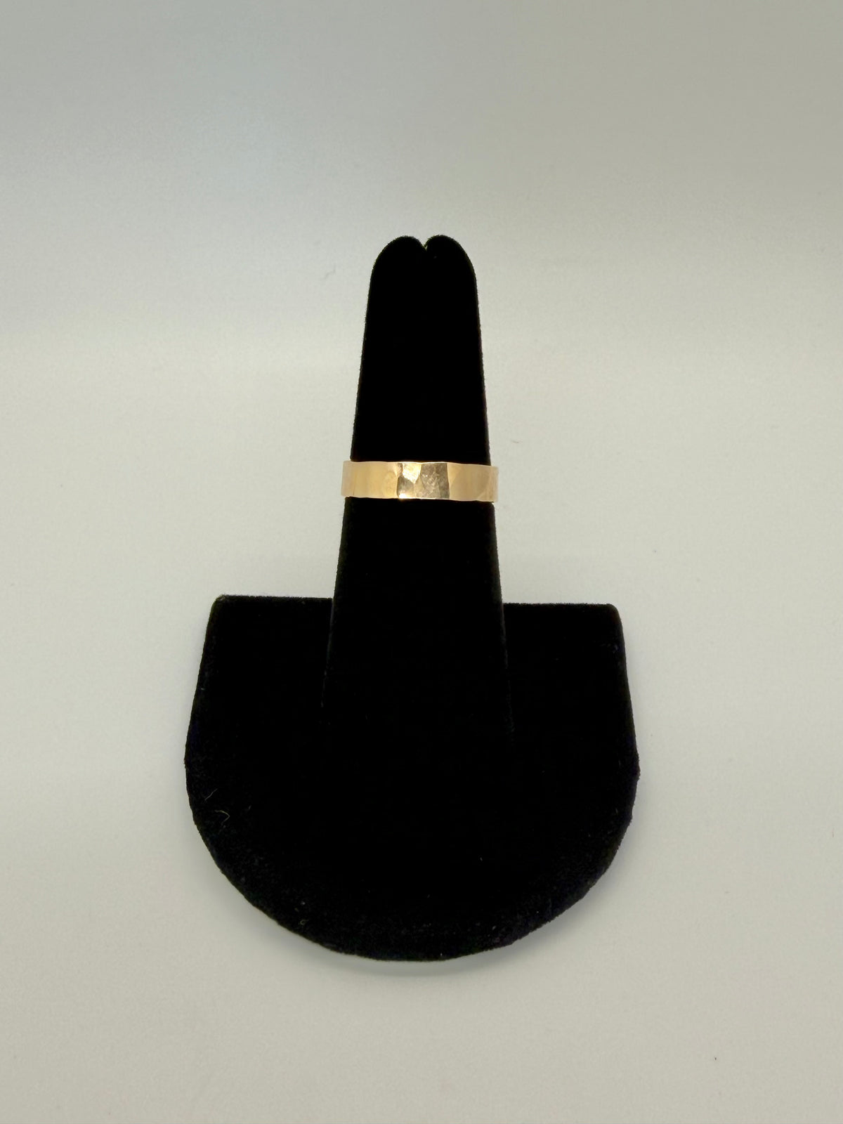 Wide Hammered Gold-Filled Ring