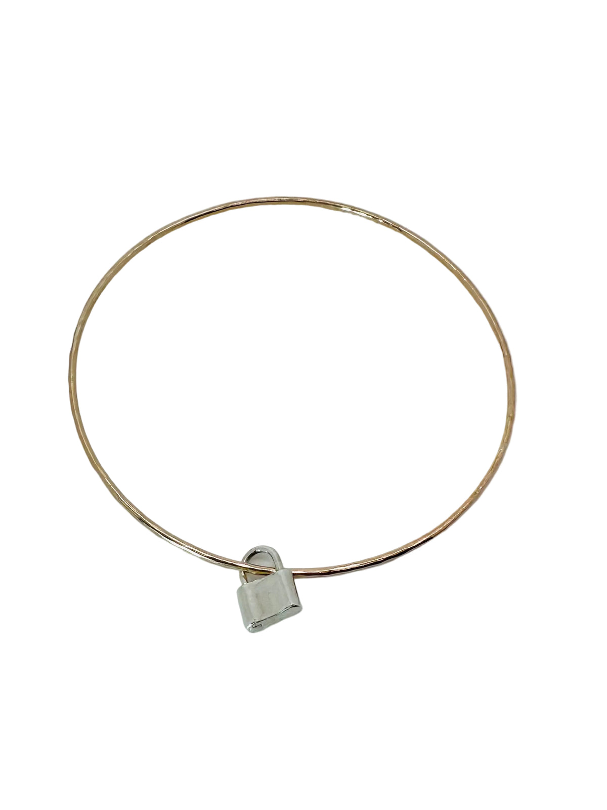 Lock Bangle - 14k Filled Mix Metal