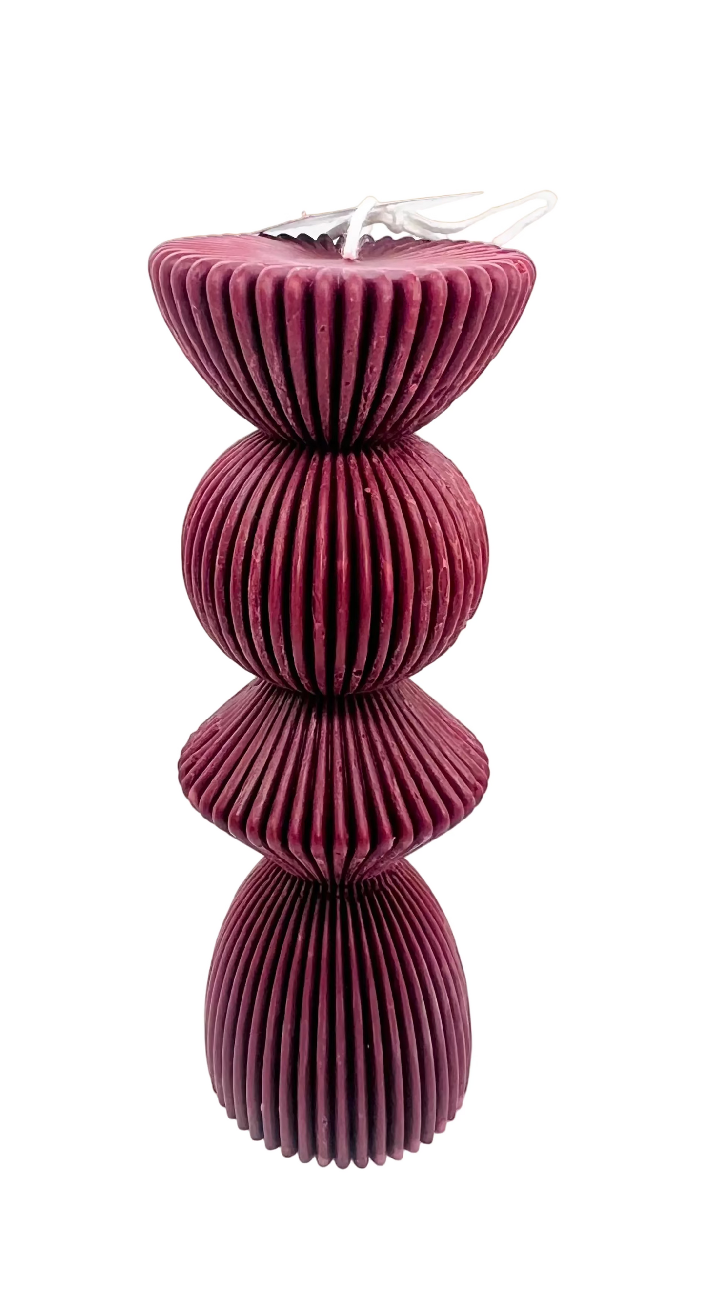 Ribbed Pillar Candle