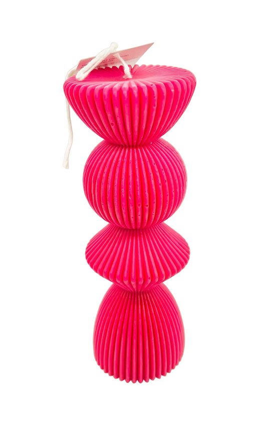 Ribbed Pillar Candle