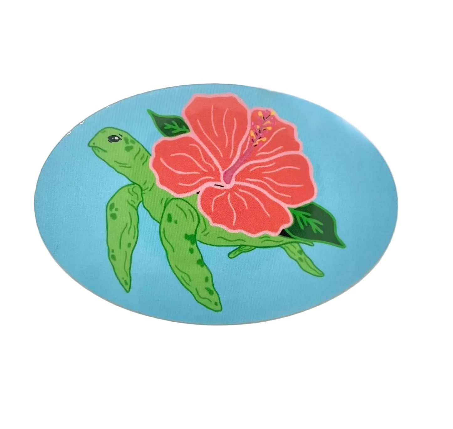 Hibiscus Turtle - Sticker