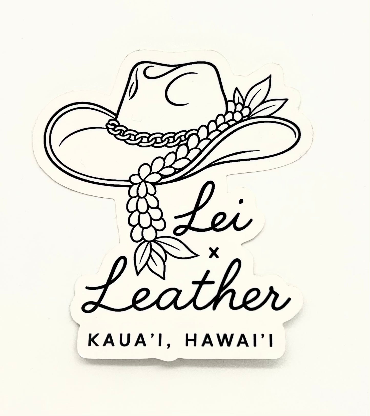 LxL Hat w Lei Sticker