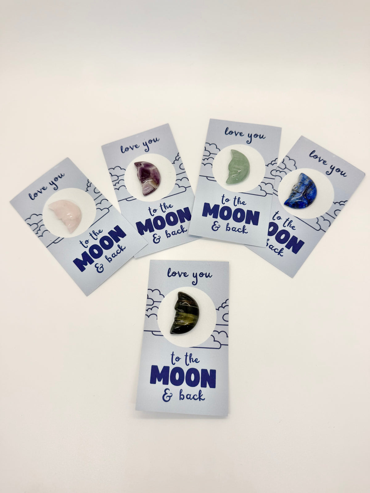 Love You To The Moon & Back - Mini Crystal Greeting Card