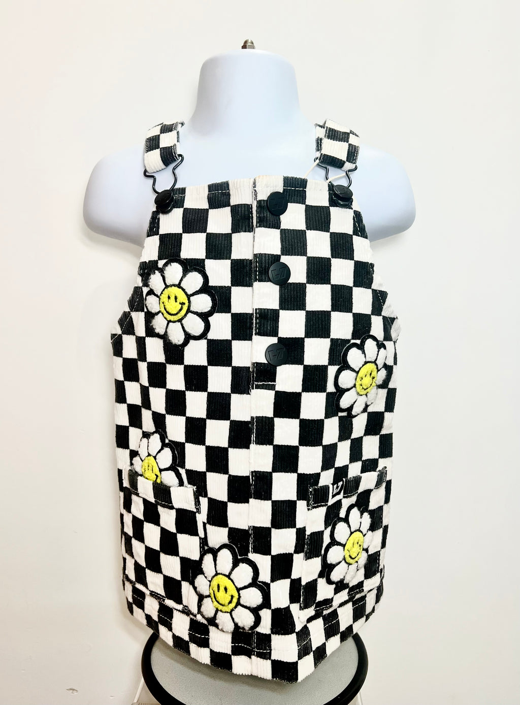 Girls Smiley Corduroy Jumper Dress