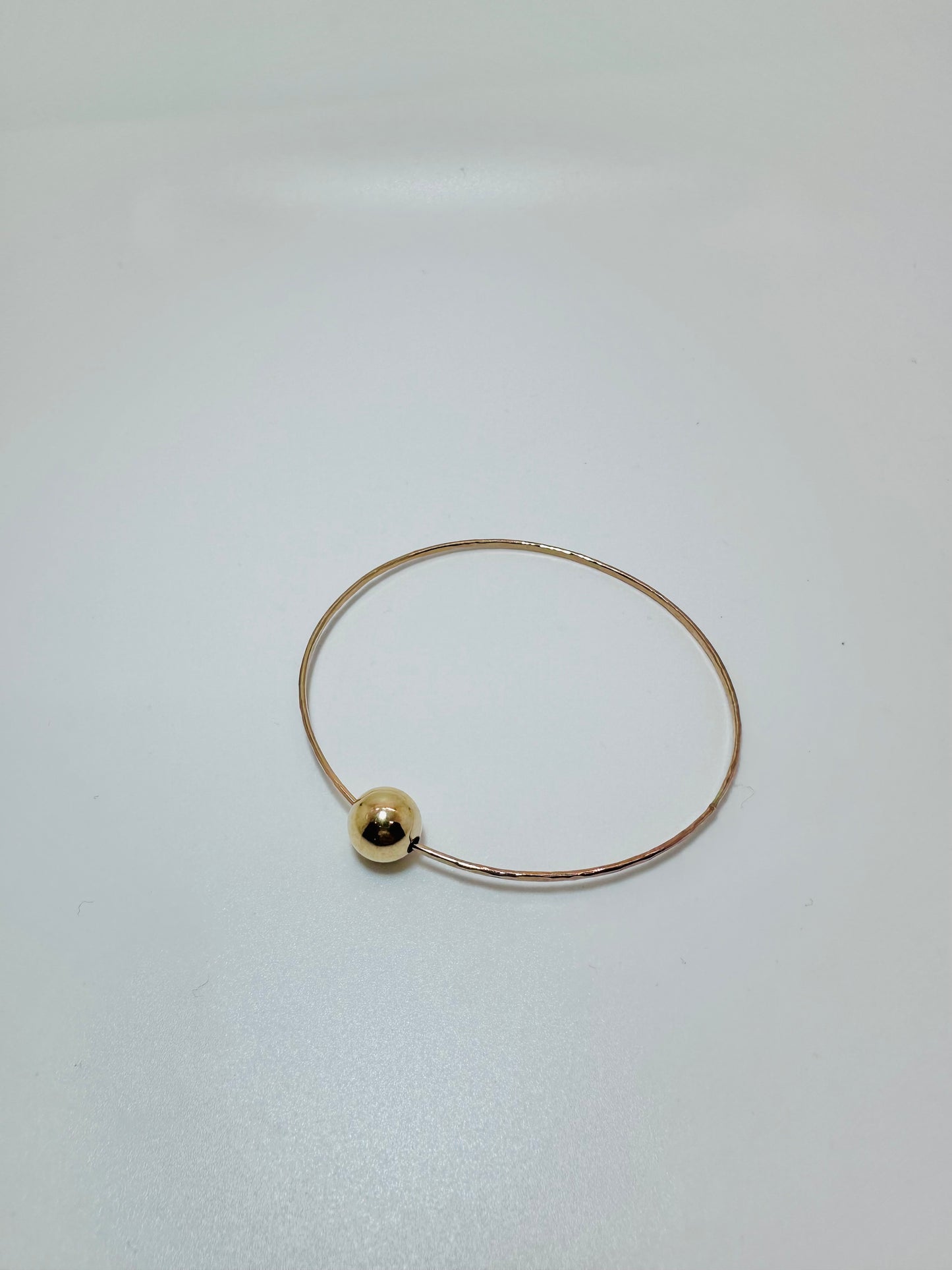 Single Ball Bangle - 14k GF