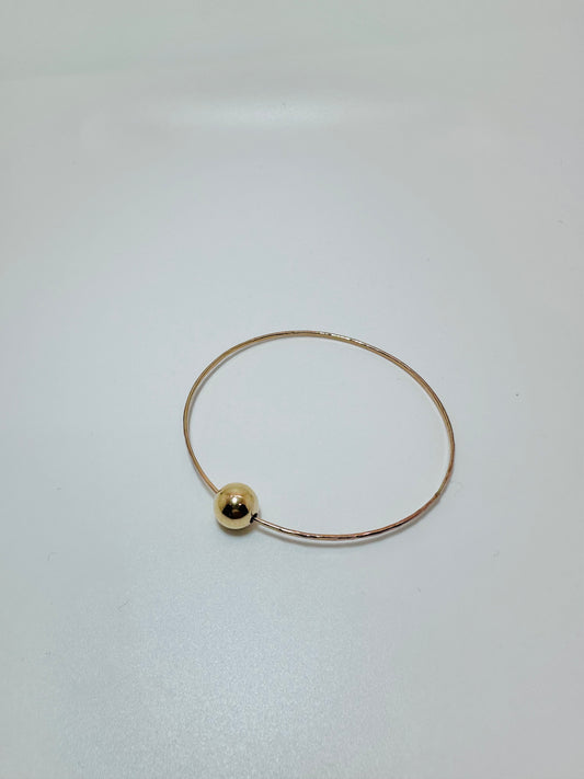 Single Ball Bangle - 14k GF
