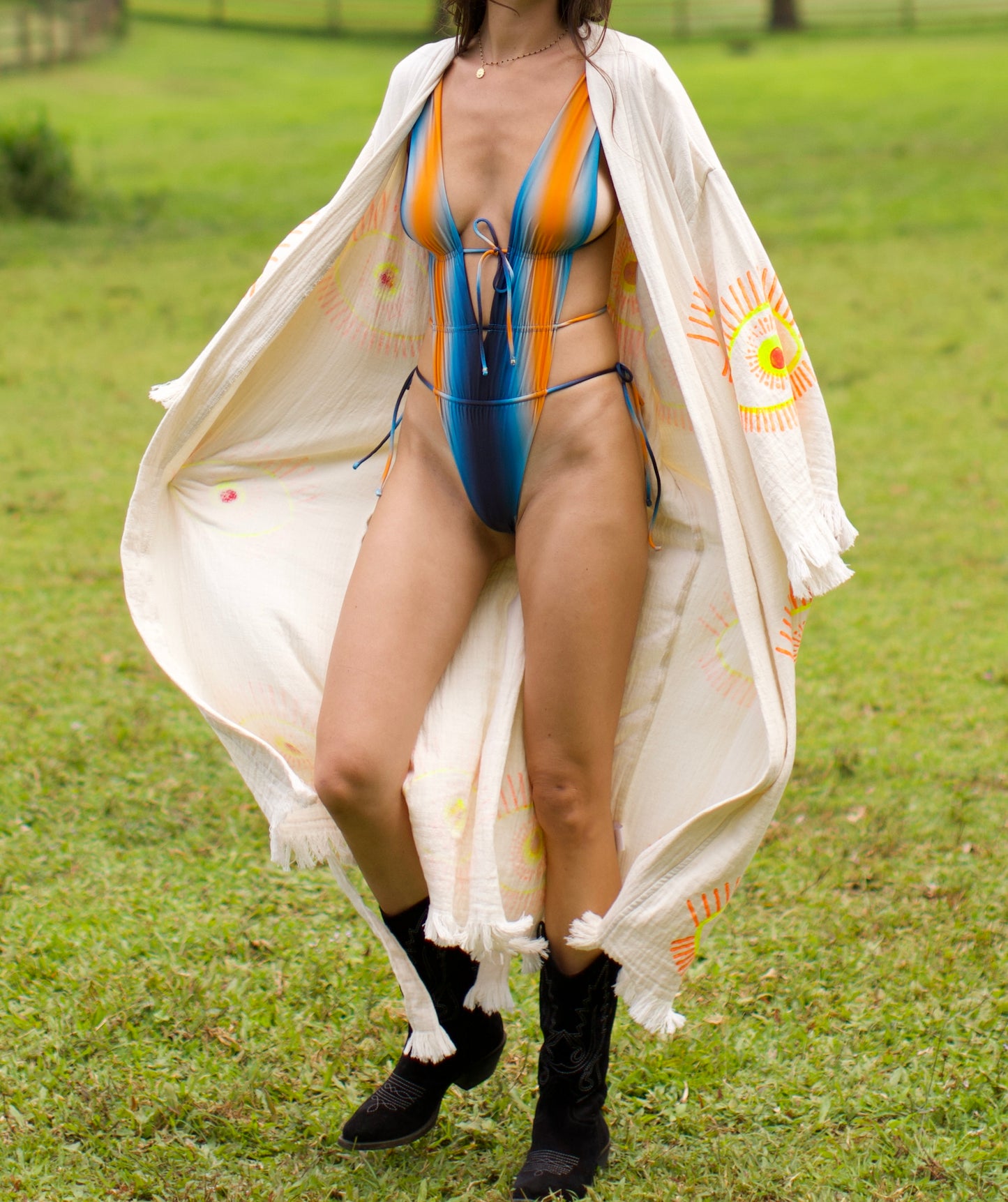 Heart of Gold Open Back Swimsuit