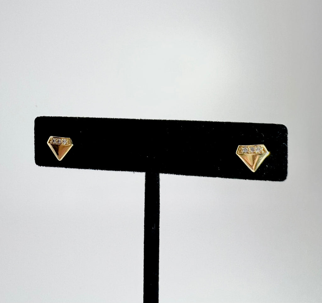 Diamond Shape CZ Stud