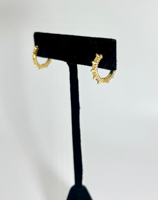 Spiked CZ Hoop Clicker Earing’s