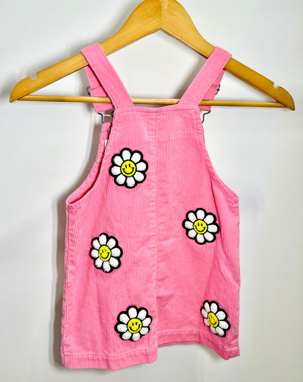 Girls Smiley Corduroy Jumper Dress