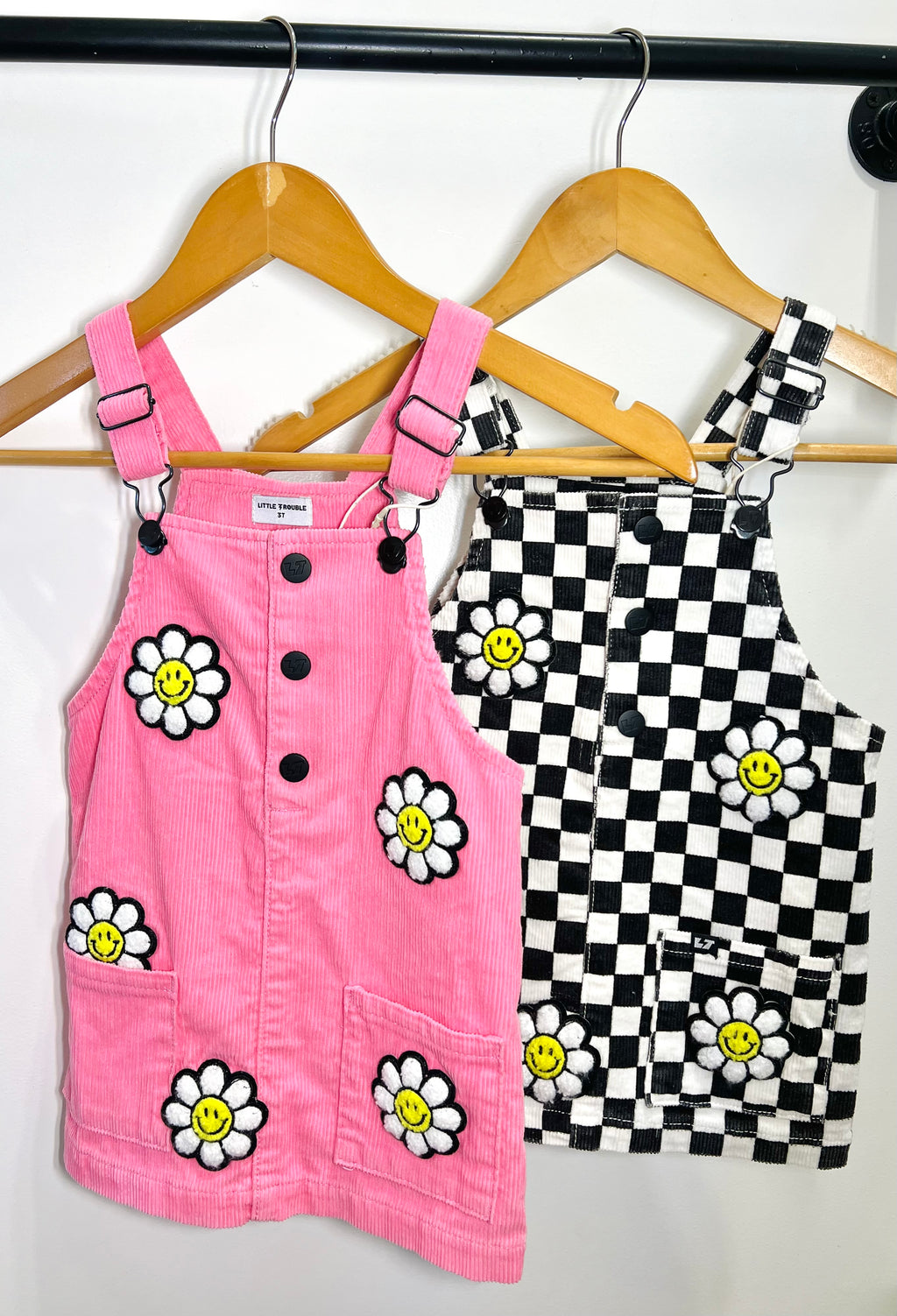 Girls Smiley Corduroy Jumper Dress