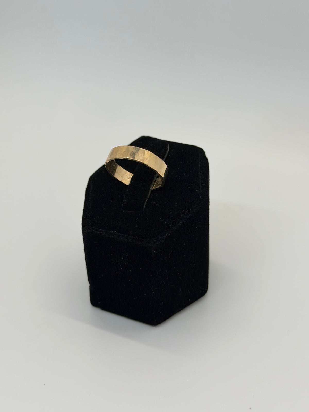 Wide Hammered Gold-Filled Ring