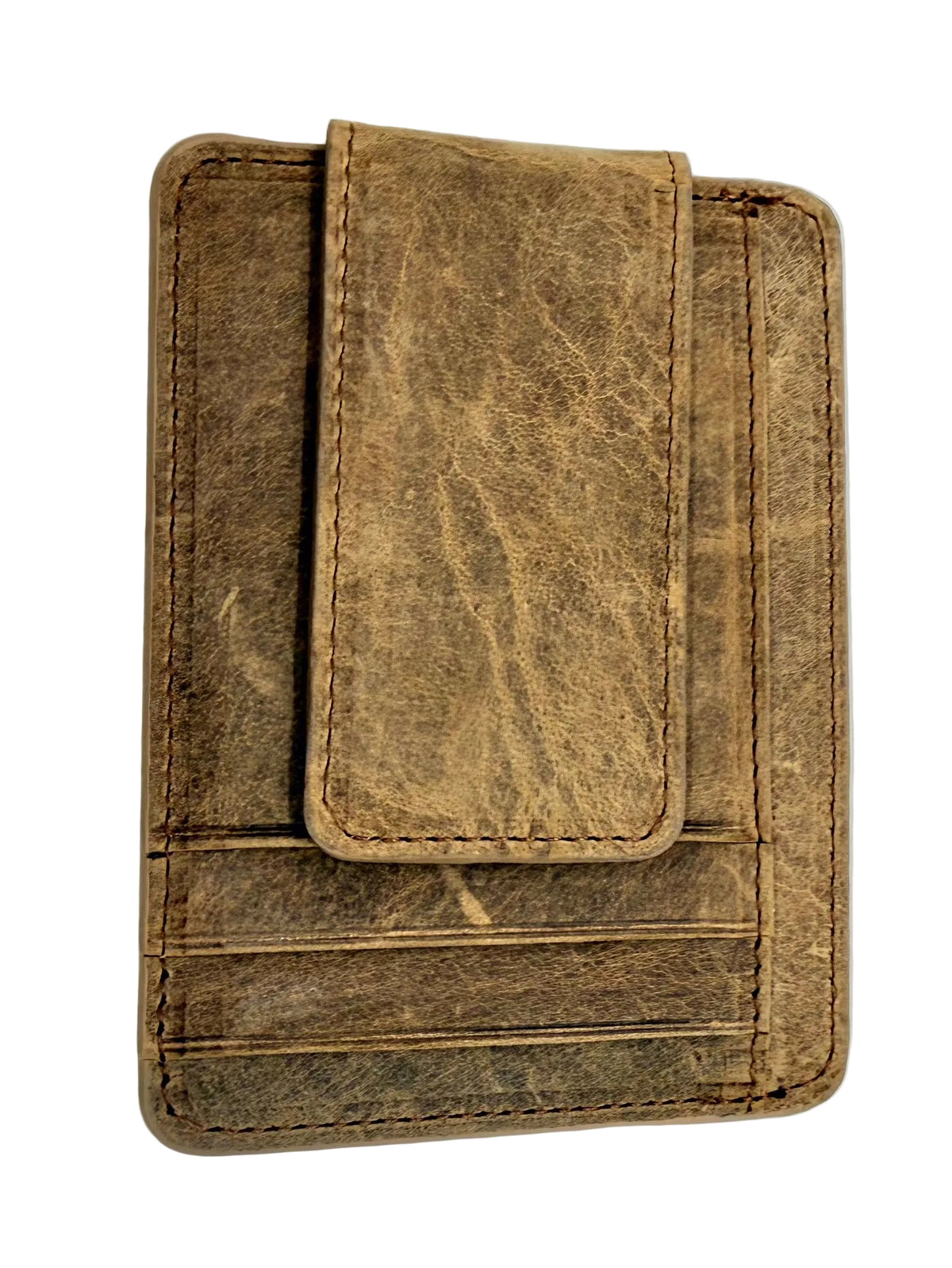 Leather Card Holder with Money Clip