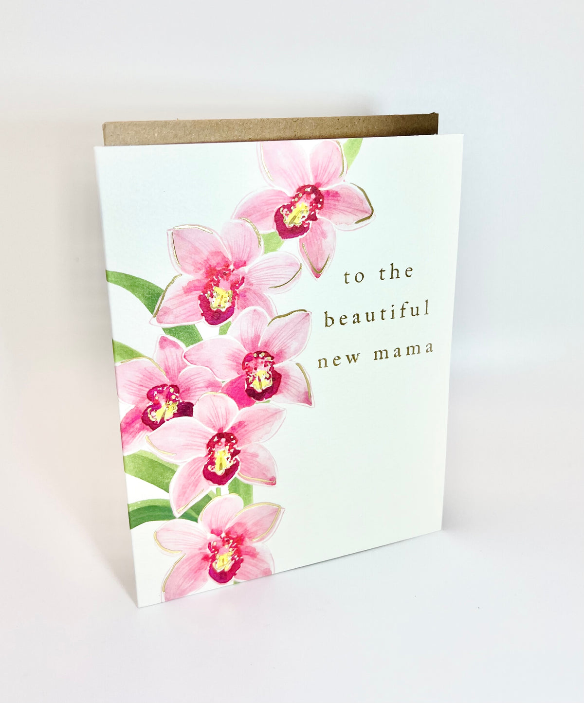 Orchid New Mom Card