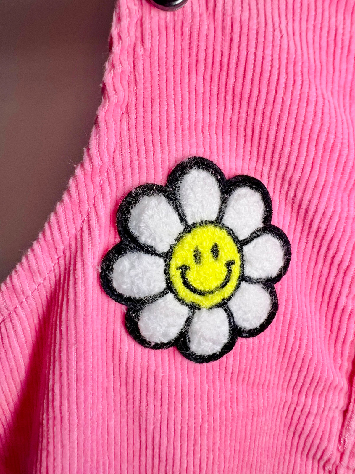 Girls Smiley Corduroy Jumper Dress