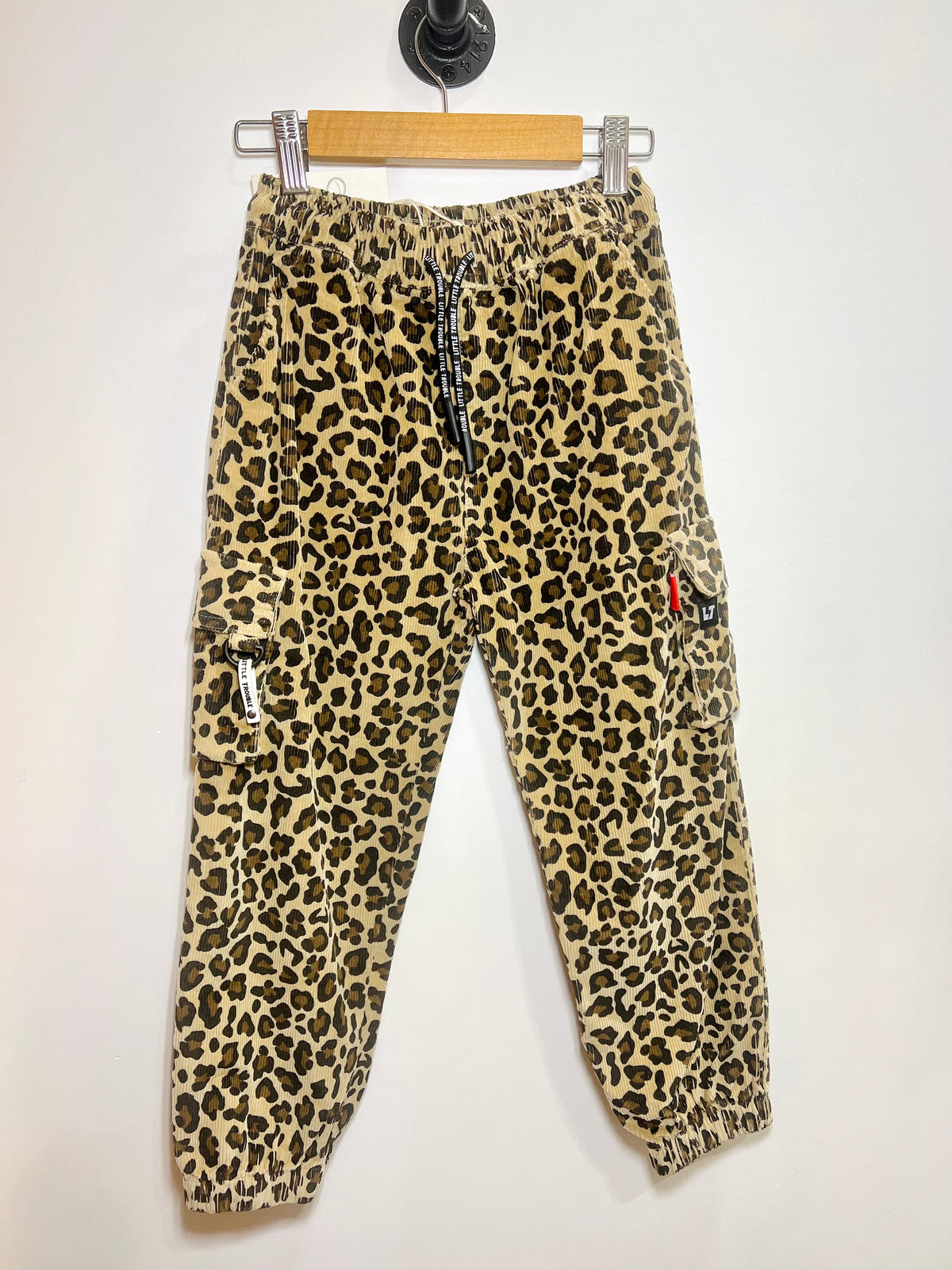 Kids Leopard Corduroy Cargo Pants
