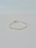 Sliding 3 Pearl Cuff - 14k GF