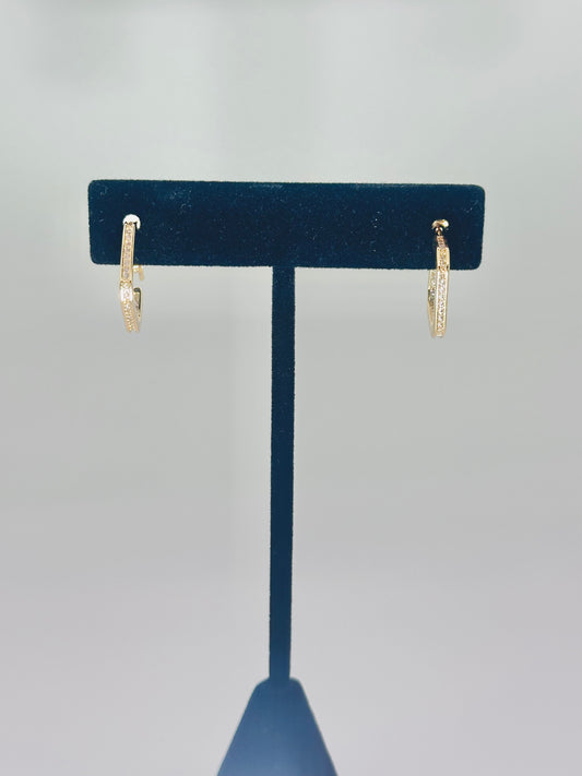 17mm Open Square CZ Earring’s
