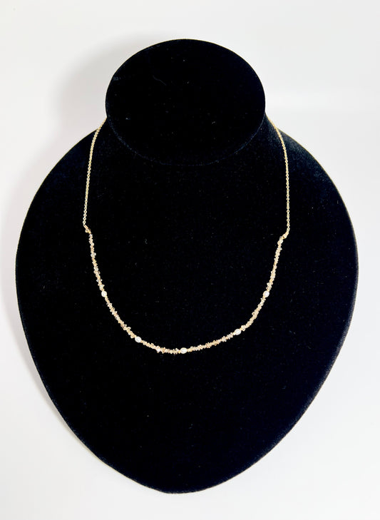 Herkimer Diamond & Pearl Necklace