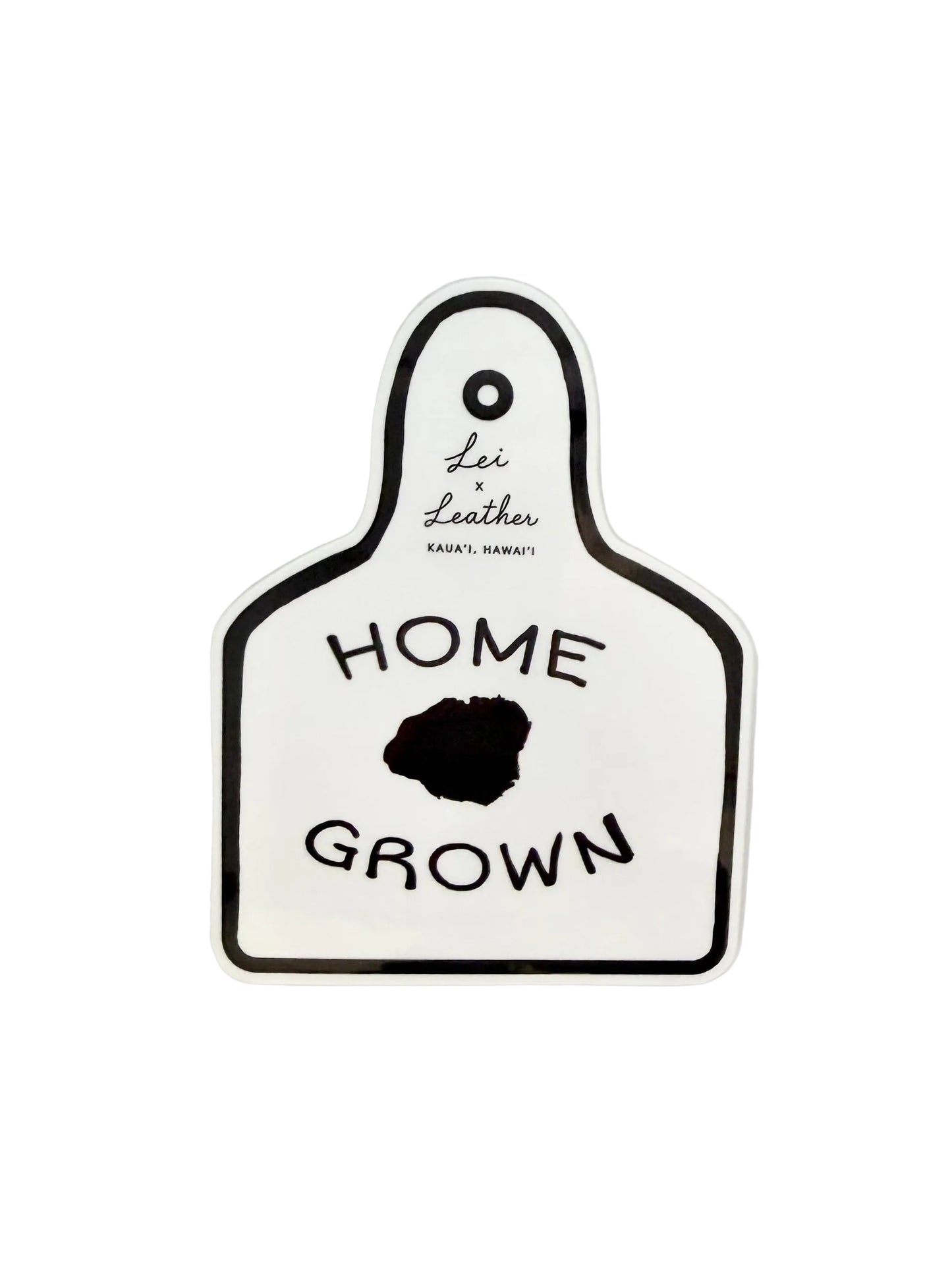 Homegrown cow tag B&W - Logo Sticker