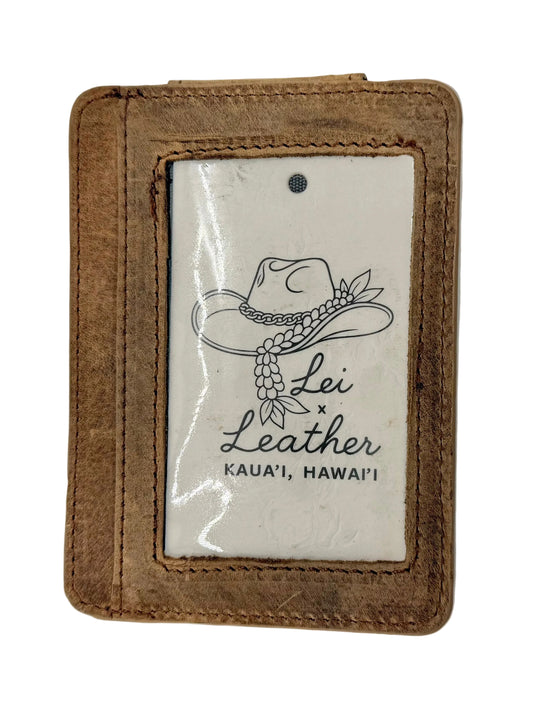 Leather Card Holder with Money Clip