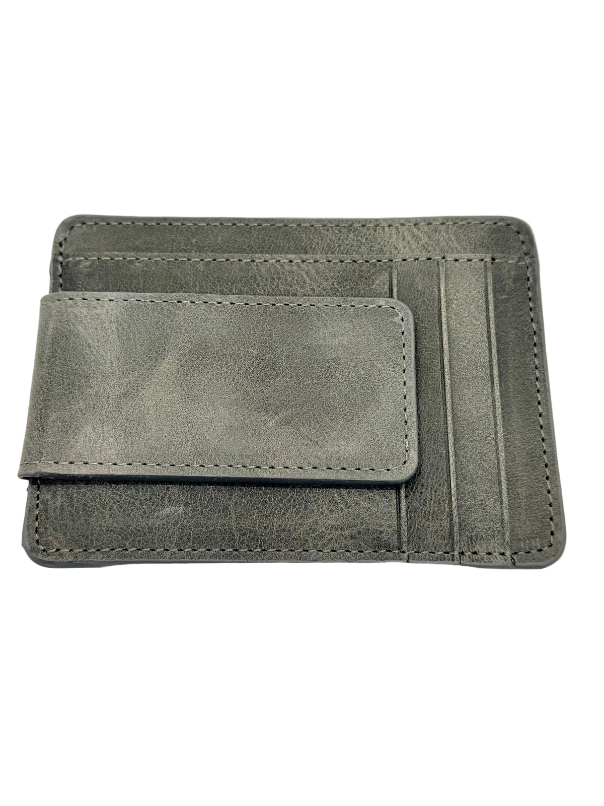 Leather Card Holder with Money Clip