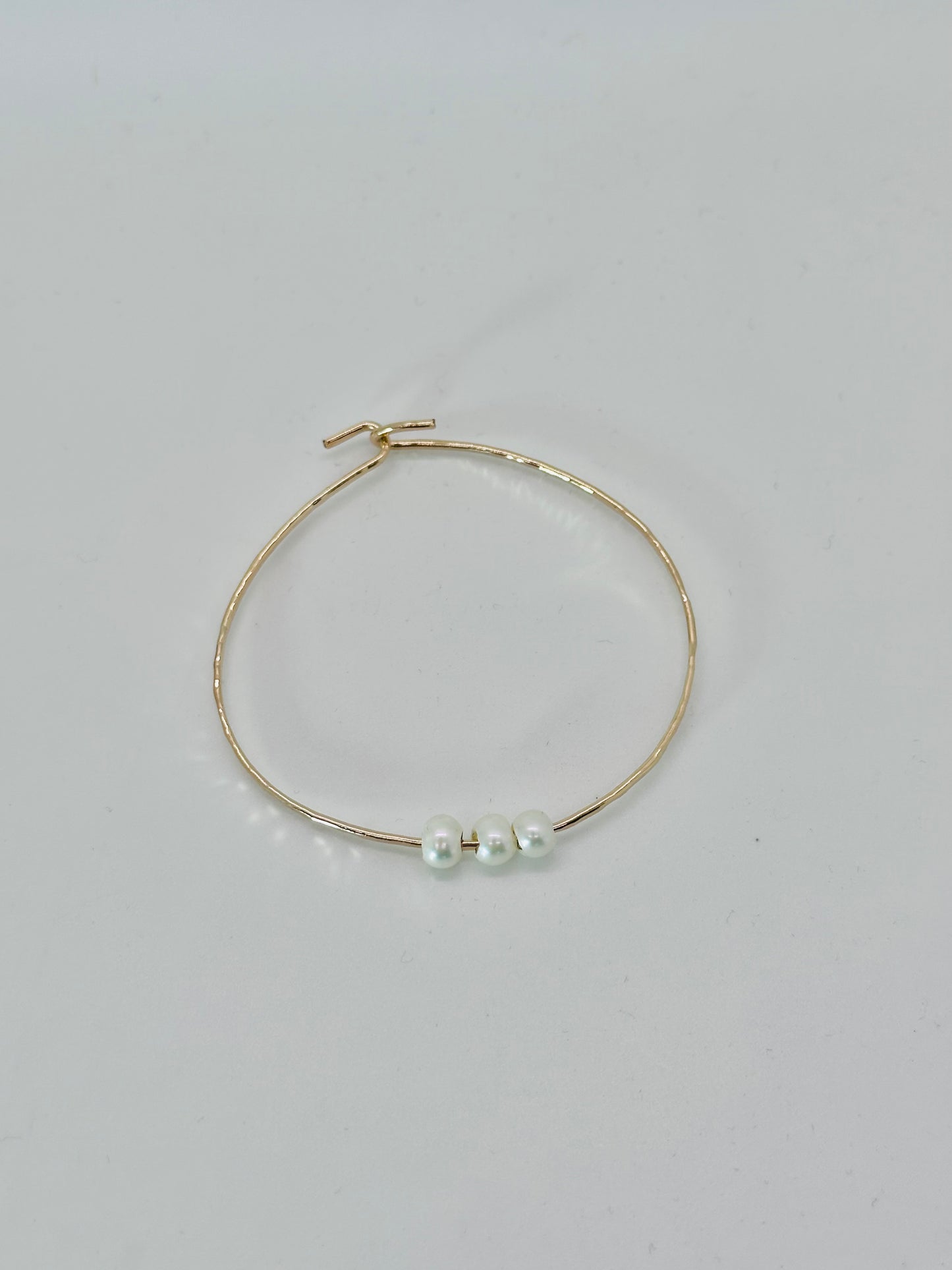 Sliding 3 Pearl Cuff - 14k GF
