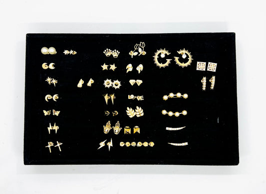 Stud/Climber Earrings - 18K GF