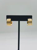 Wide Flat Brushed Half Hoop Earring’s