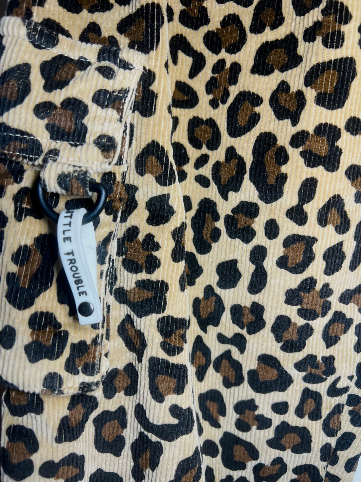 Kids Leopard Corduroy Cargo Pants