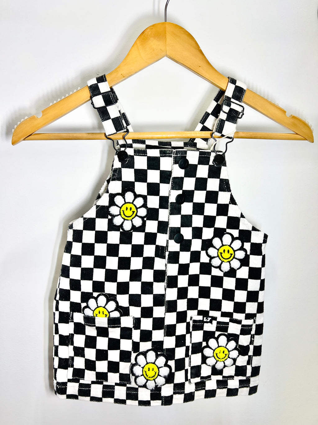 Girls Smiley Corduroy Jumper Dress