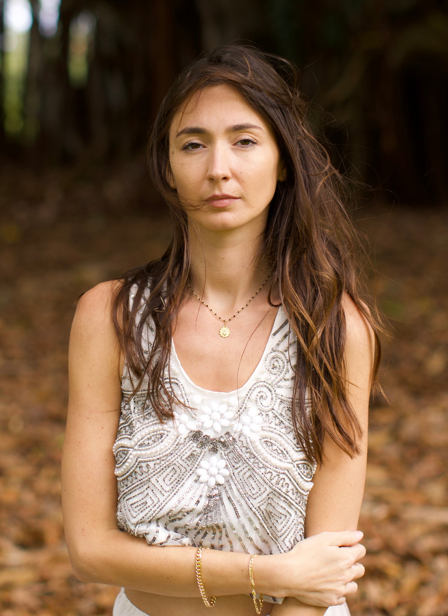 Jules Beaded Crop Top