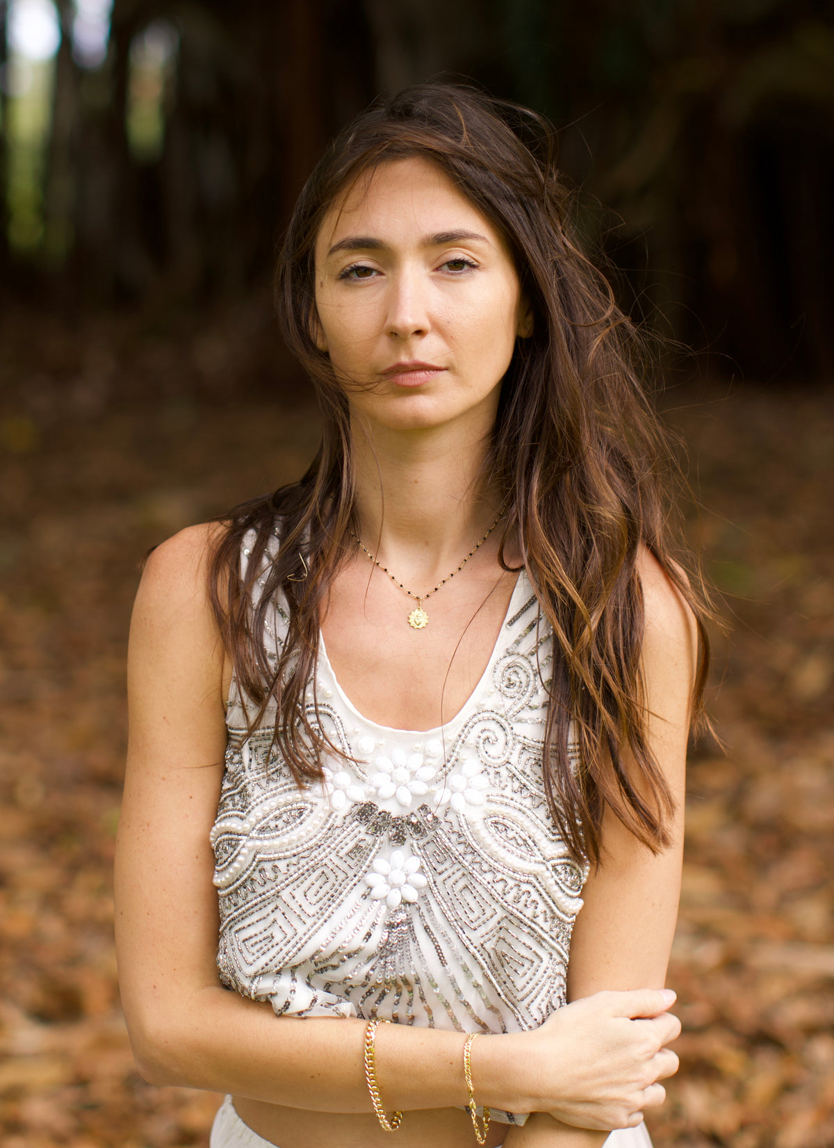 Jules Beaded Crop Top