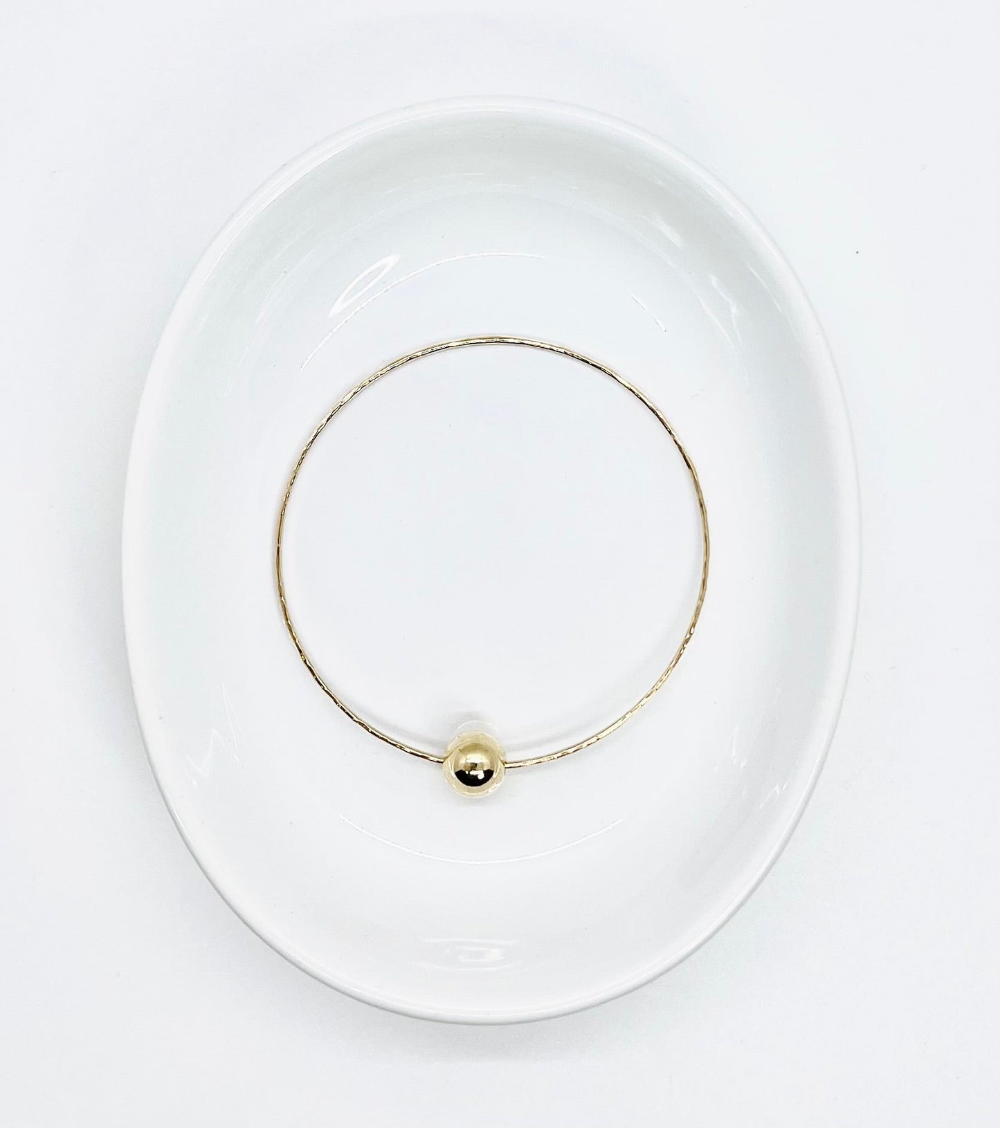 Single Ball Bangle - 14k GF