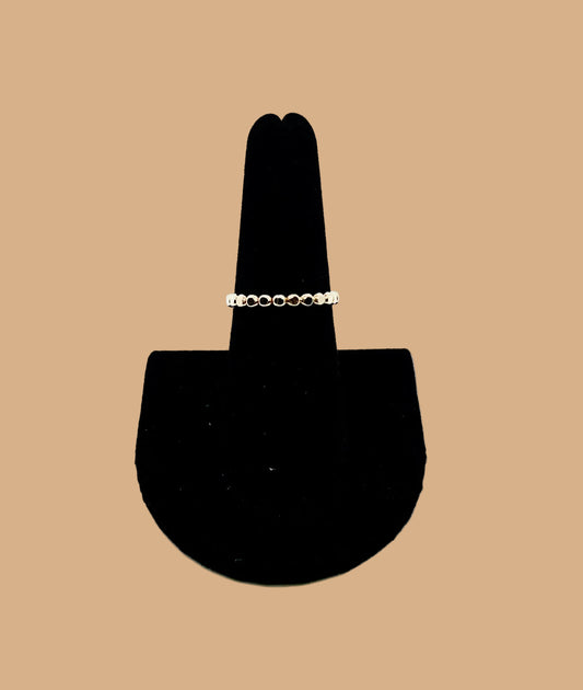 Flat Dotted Ring  - 14k GF