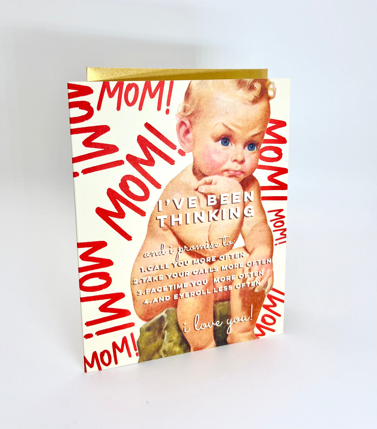 Mom, Baby Thinking Card