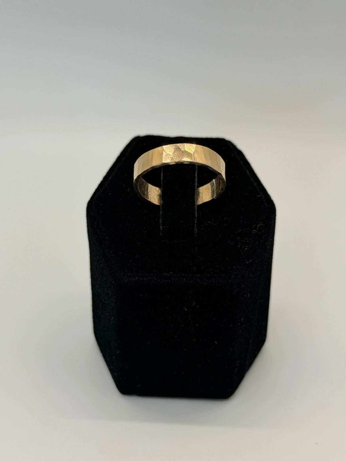 Wide Hammered Gold-Filled Ring