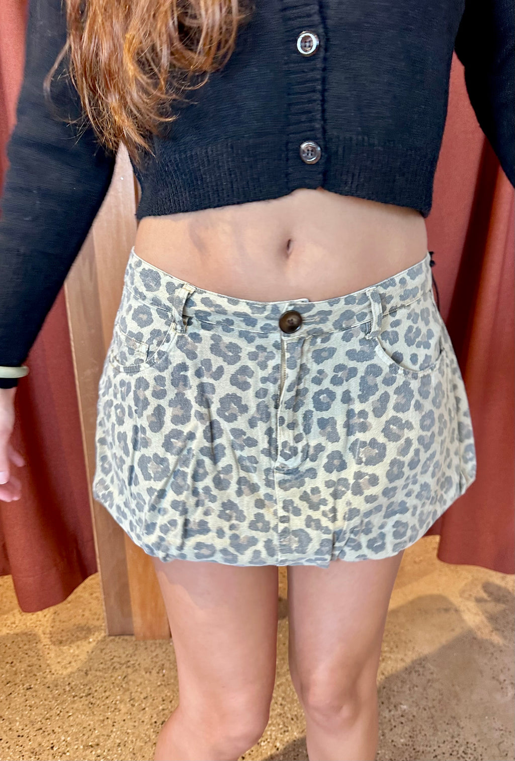 Wild Story Leopard Print Skirt