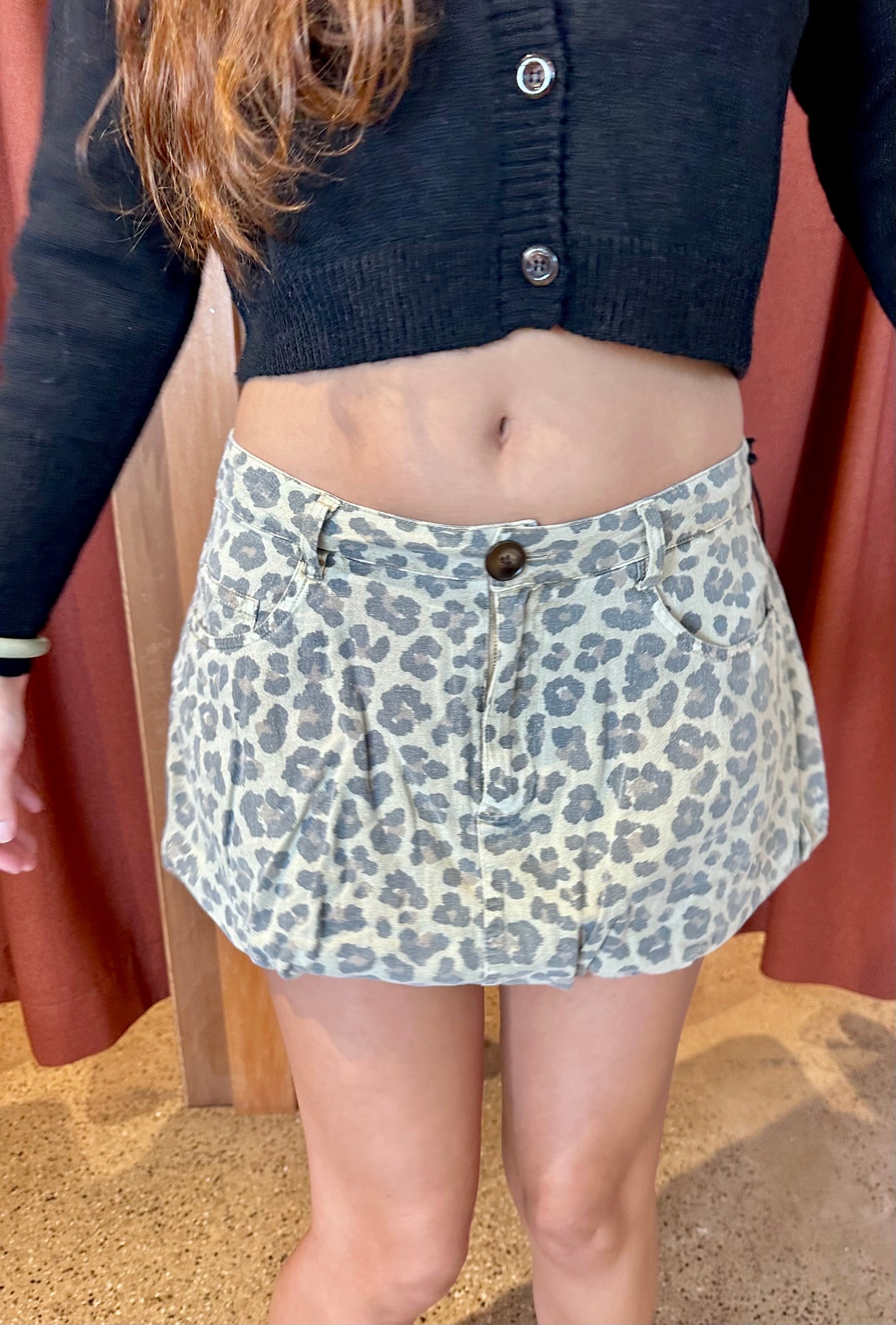 Wild Story Leopard Print Skirt