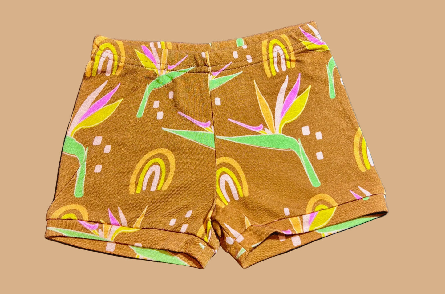 Stretchy Shorts - Retro Paradise