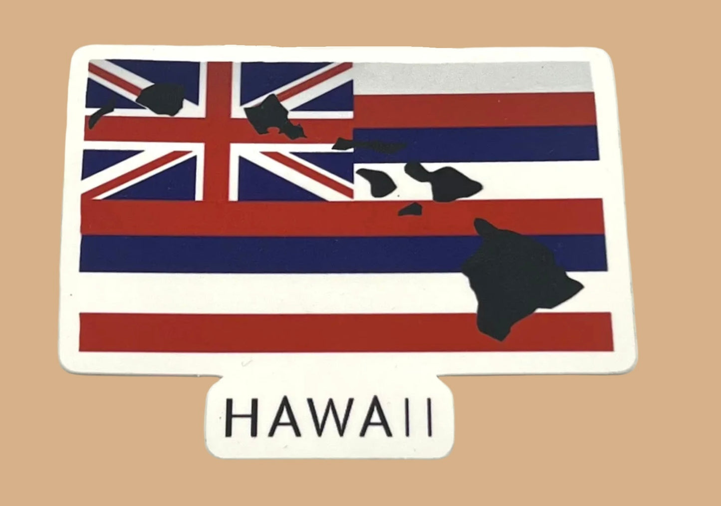 Hawaii Flag w Islands Sticker