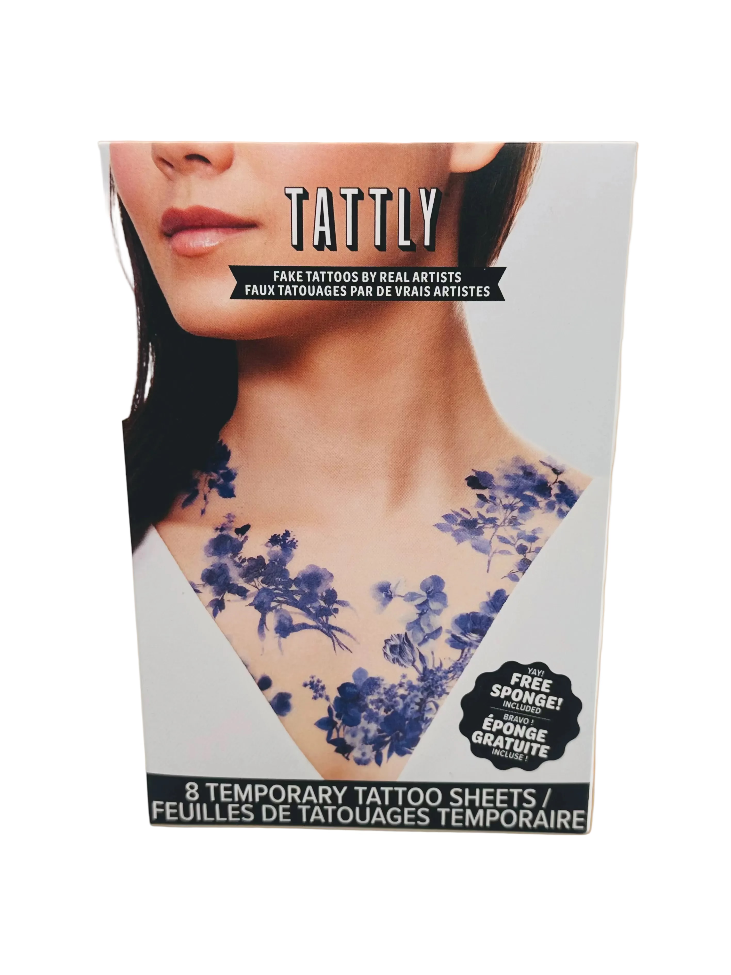 Blue Florals - 8 Tattoo Sheets