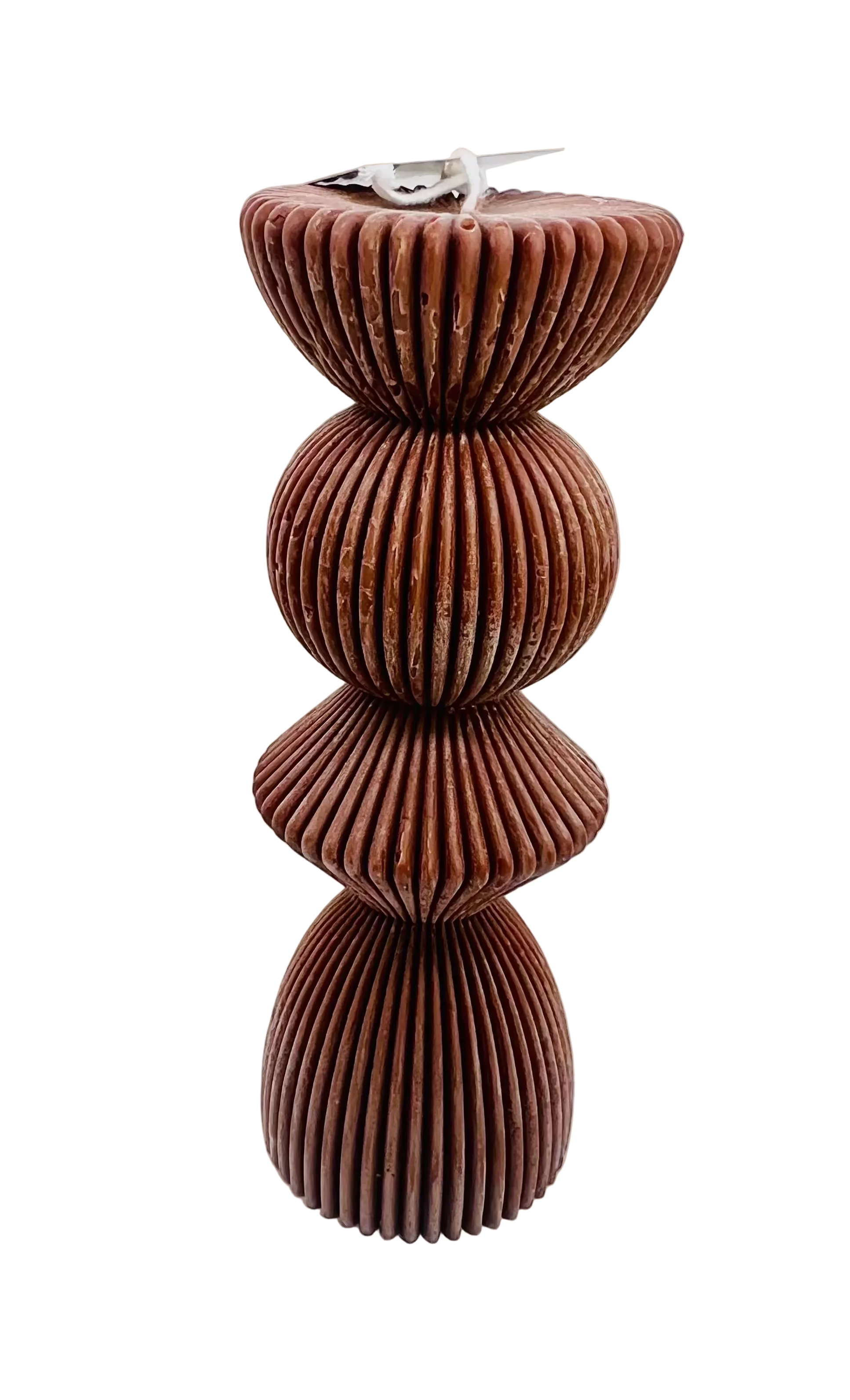 Ribbed Pillar Candle