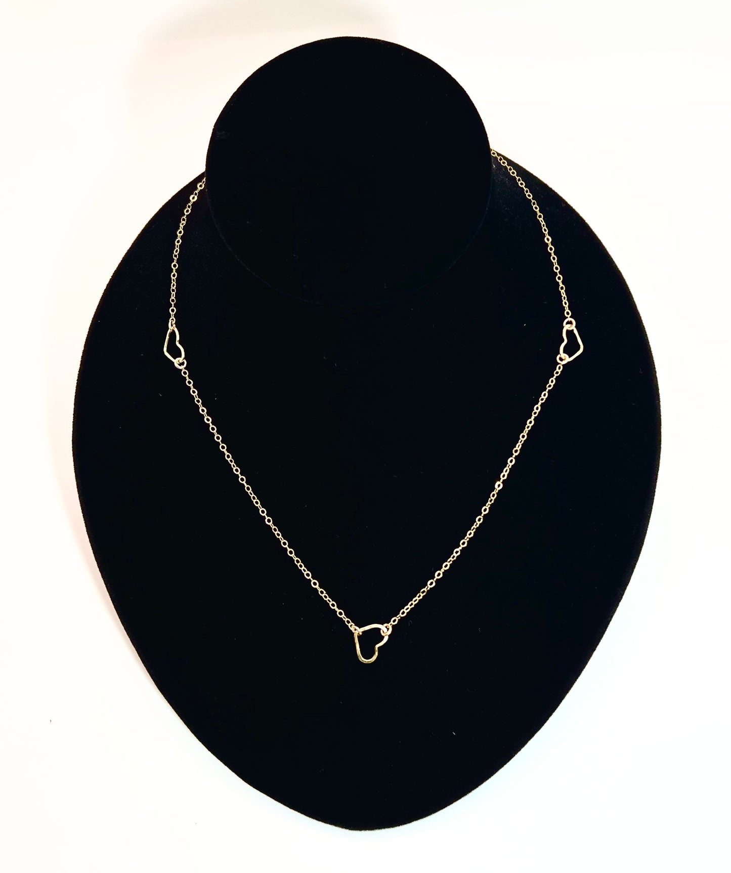 Tiny Triple Heart Necklace