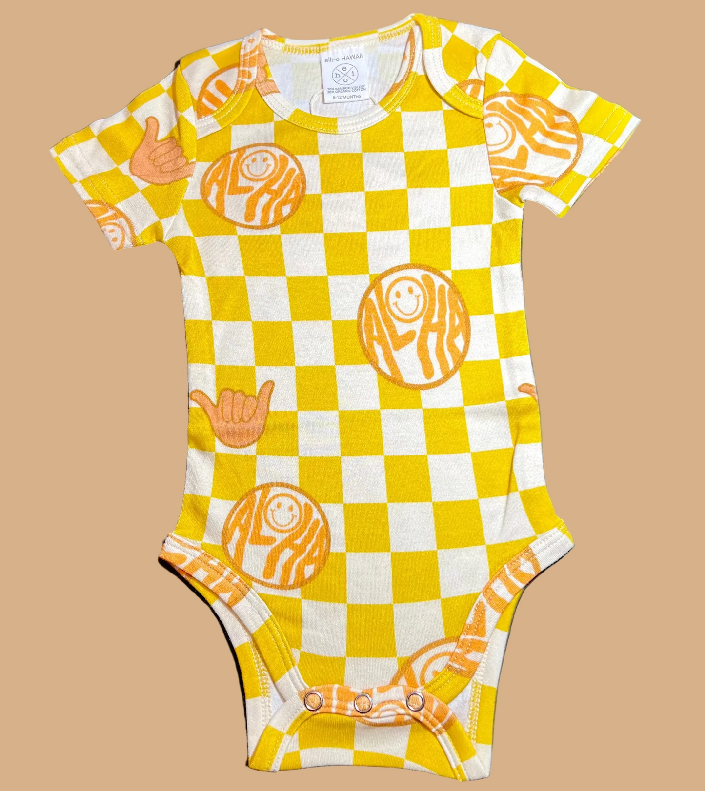 Onesie - Checkered Yellow