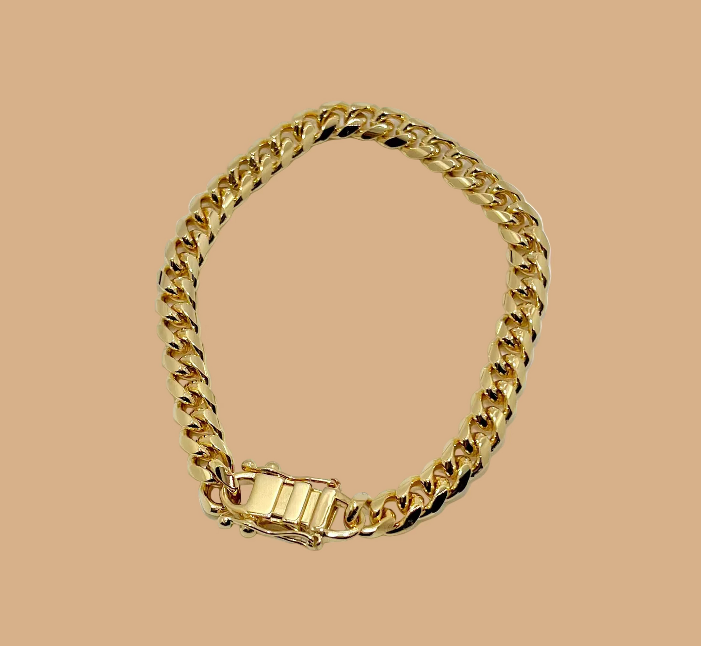 Chunky Cuban w/ Box Lock Clasp Bracelet