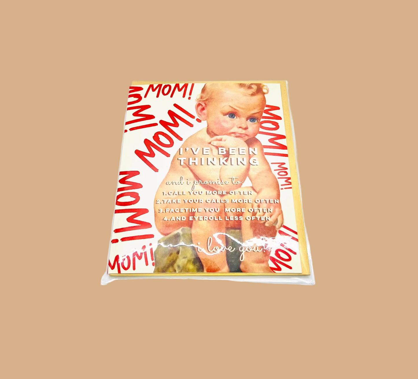 Mom, Baby Thinking - Card