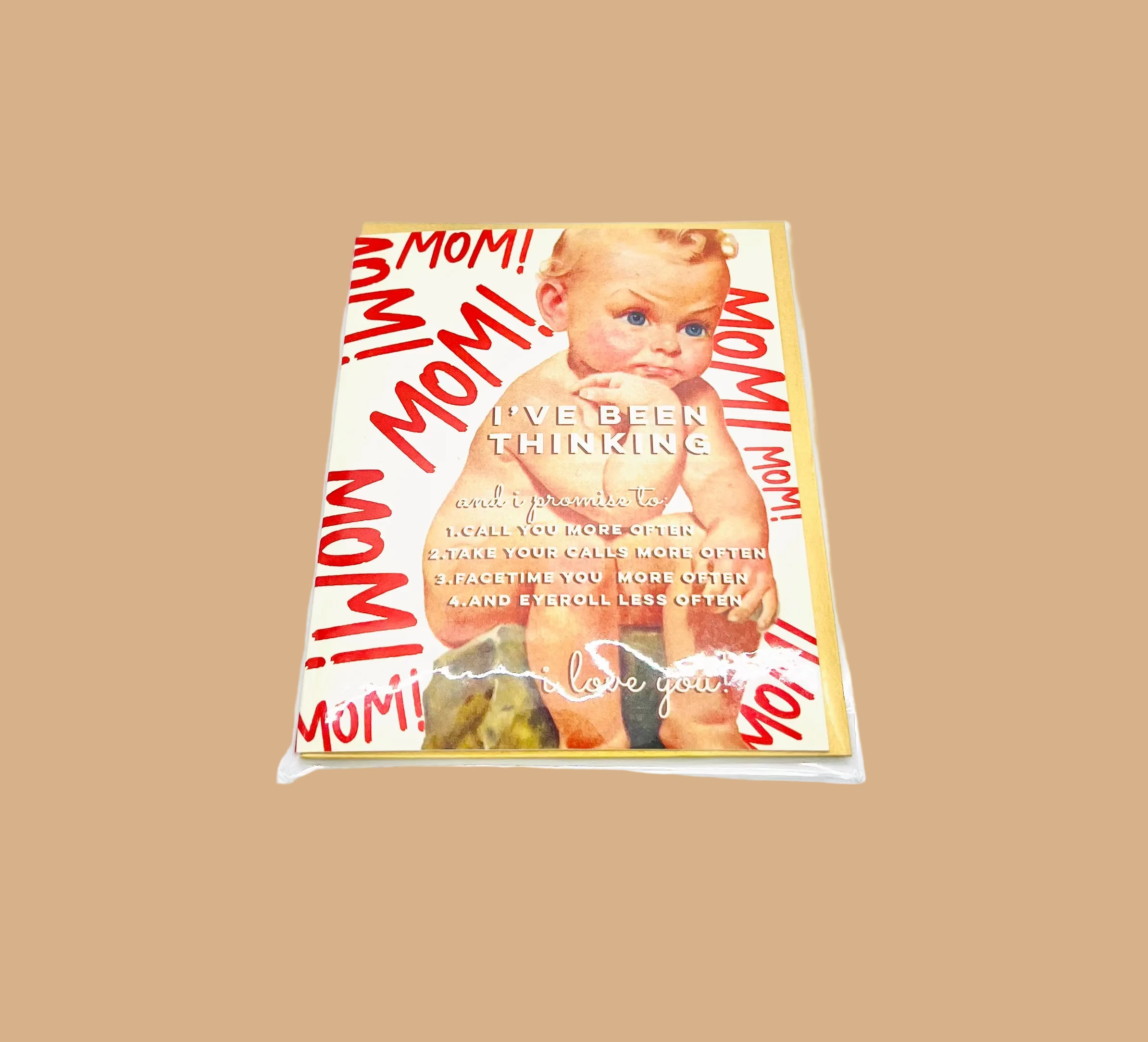 Mom, Baby Thinking - Card