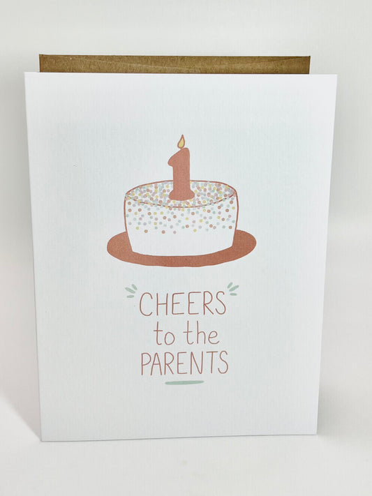 Cheers to the Parents B-Day Card